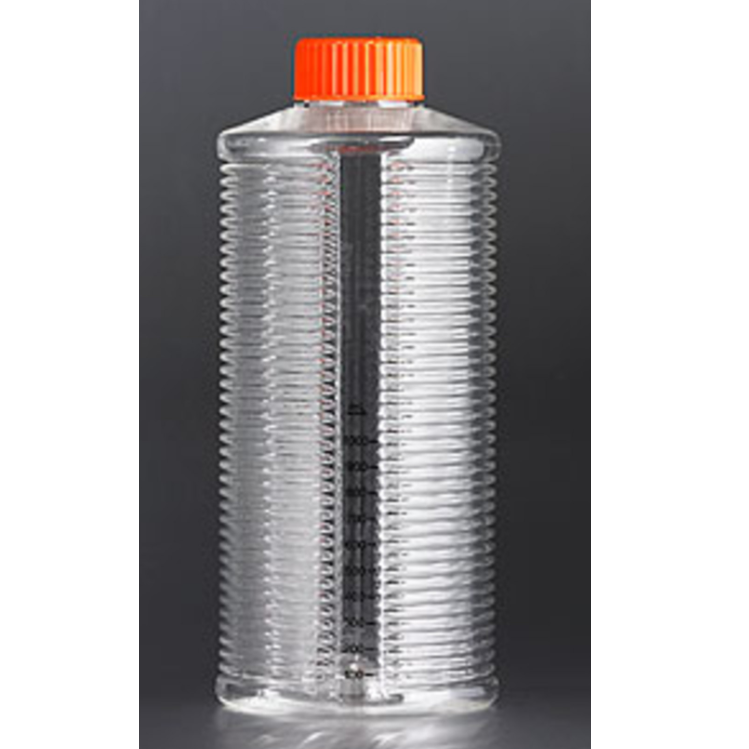 1700cm² Expanded surface roller bottle, easy grip cap, Corning