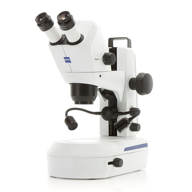 Stemi 508 trino with Stand K, eyepieces 16x/14, Front Optics 2.0x and High Power LED Ringlight (HPRL), Zeiss