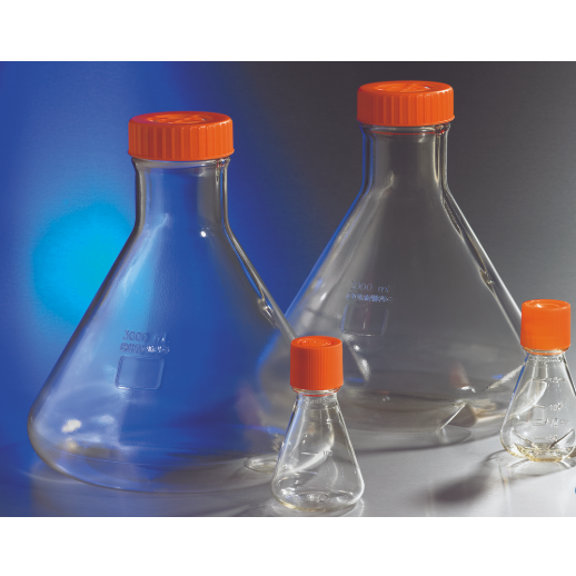 Erlenmeyer Flasks, Plain Bottom, Corning