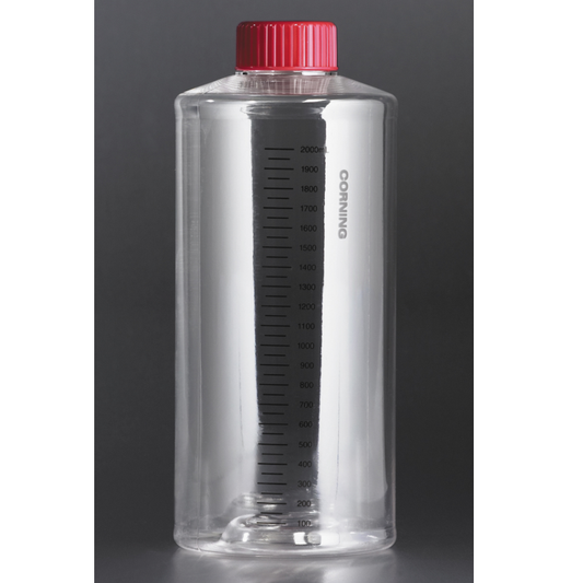 850cm² CellBIND Polystyrene Roller bottle, easy grip vented cap, Corning