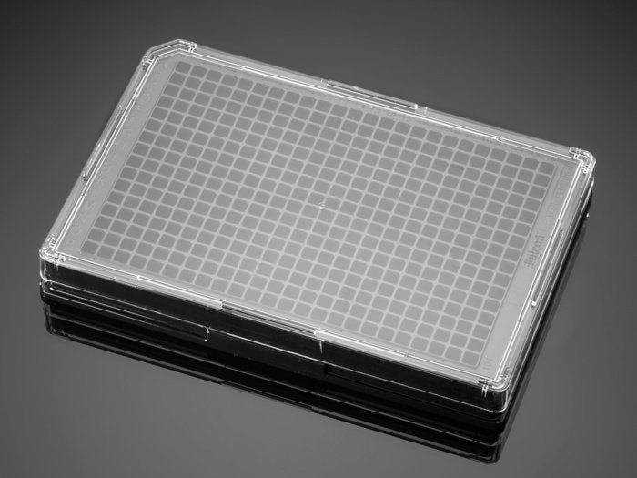 Corning&#174; BioCoat&#8482; Collagen I 384 Well Black/Clear Flat Bottom TC-Treated Microplate, with Lid, Sterile, 5/Case