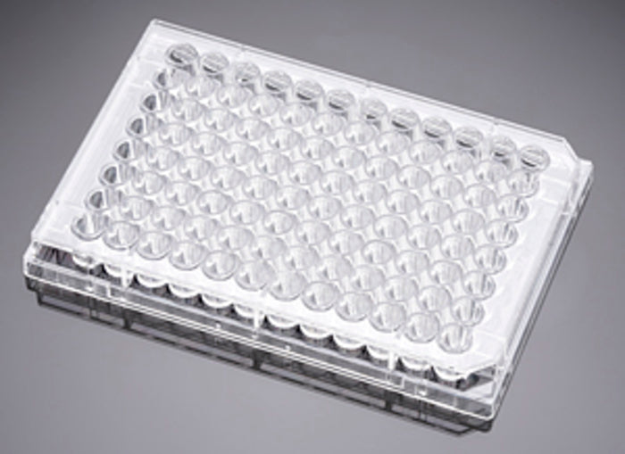 Corning® BioCoat®  Gelatin 96 Well Clear Flat Bottom Microplate, with Lid, Nonsterile, 5/Case