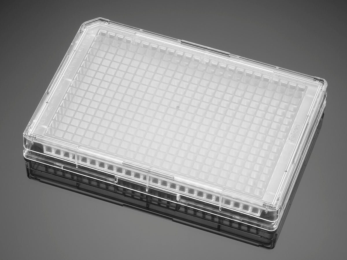 Corning® BioCoat„¢ Poly-D-Lysine 384 Well Clear Flat Bottom Microplate, with Lid, Nonsterile, 5/Pack, 50/Case