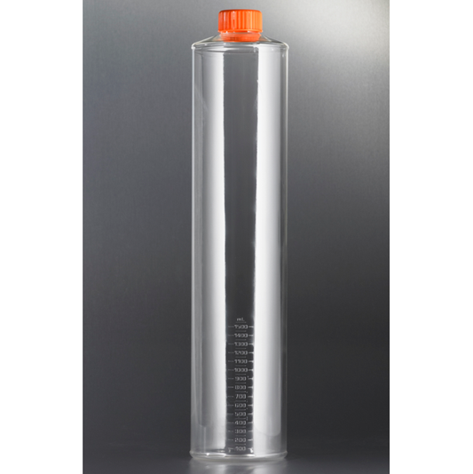 1750cm² Polystyrene Roller bottle, easy grip cap, Corning