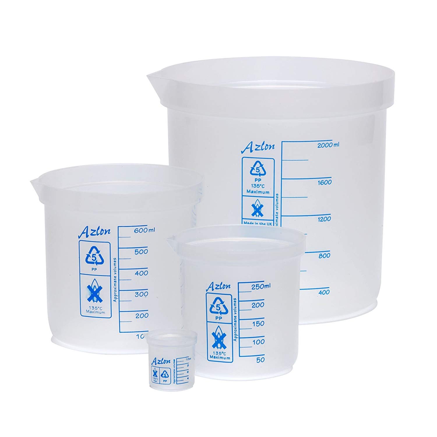 Polypropylene Beakers, Azlon