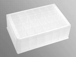 Multiple Well Plate, Deep Well, 24 Well, Polypropylene, 10 mL, Clear, Rectangular Wells, no Lid, Bulk