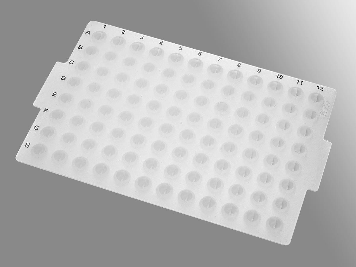 Sealing Mat, for 600 µL 96 Deep Well Microplates, Round Wells, Silicone, Natural, Nonsterile, Bulk