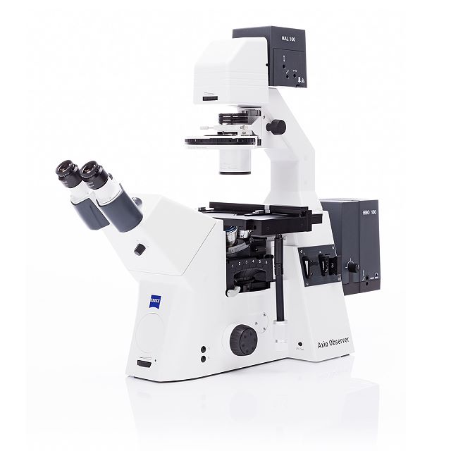 Inverted microscope Axio Observer 3 for transmitted-light brightfield LED, phase contrast and epi-fluorescence with Colibri 7, Zeiss