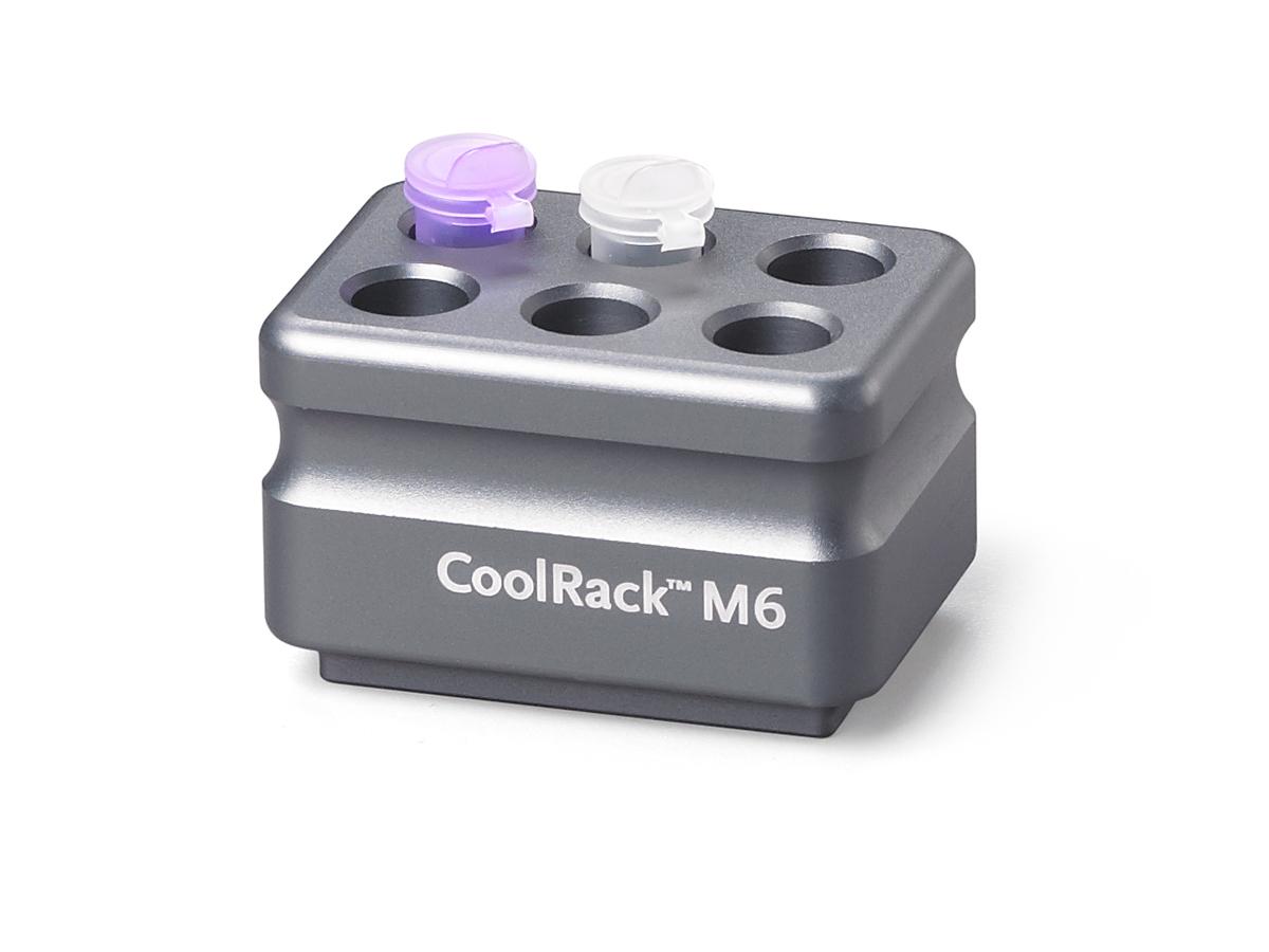 CoolRack M6, gray holds 6 x 1.5 or 2ml microfuge tubes