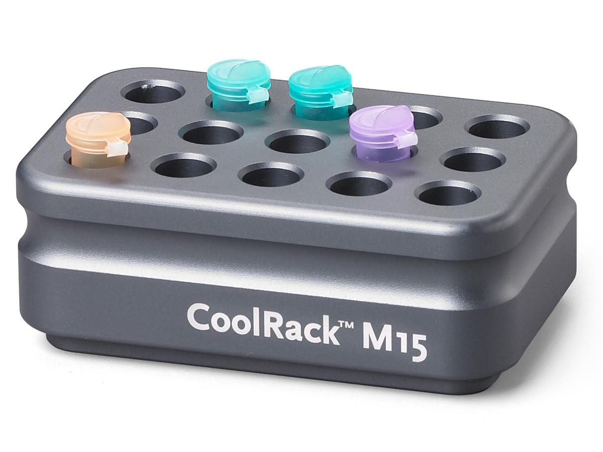 CoolRack M15, gray, holds 15 x 1.5 or 2ml microfuge tubes