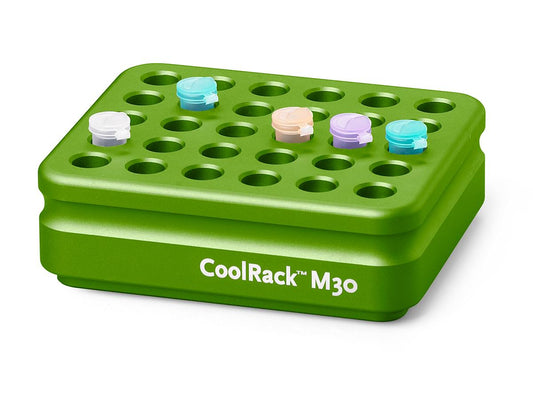 CoolRack M30, green, holds 30 x 1.5 or 2ml microfuge tubes