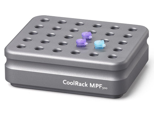 CoolRack 500ul M30-PF, gray, holds 30 x 500ul microfuge tubes, tapered wells for conical tubes