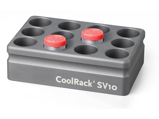 CoolRack SV10 holds 12 x 10 mL injectable ampules