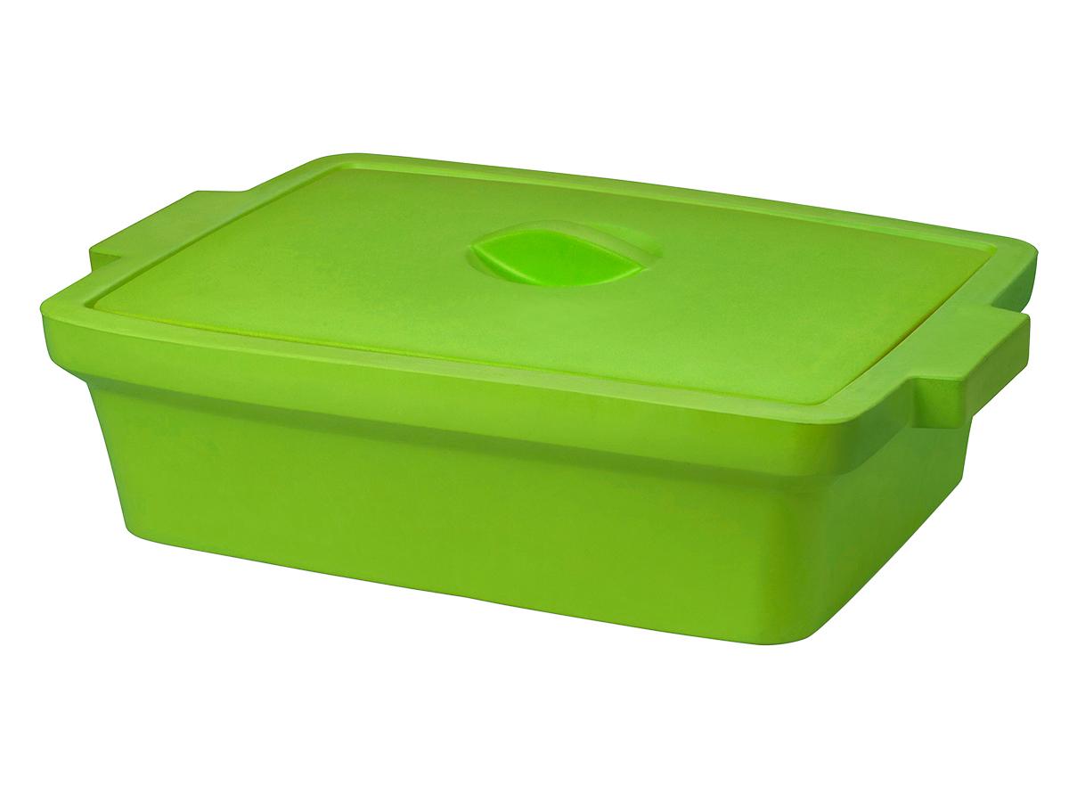 Ice pan, rectangular with lid, maxi 9L lime green