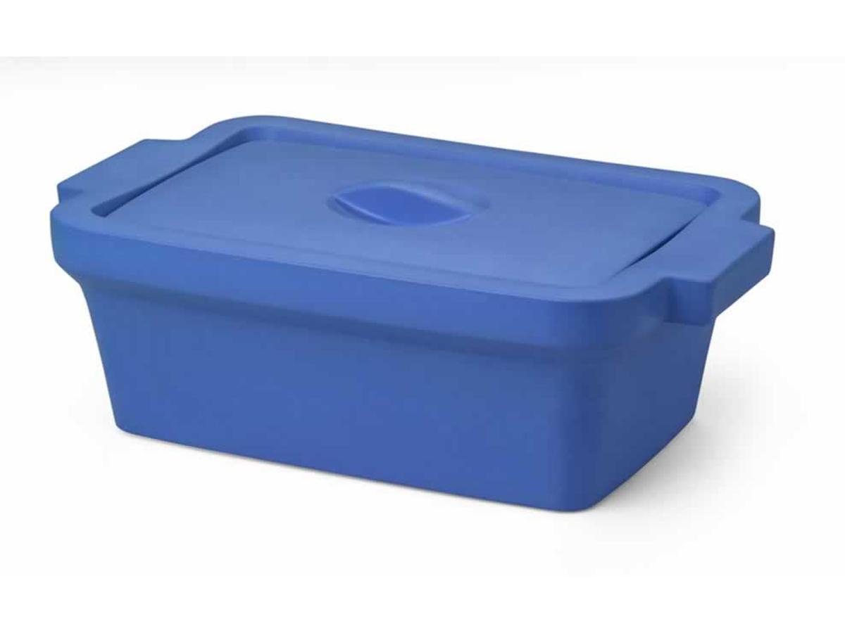 Ice pan, rectangular with lid, midi, 4L, blue