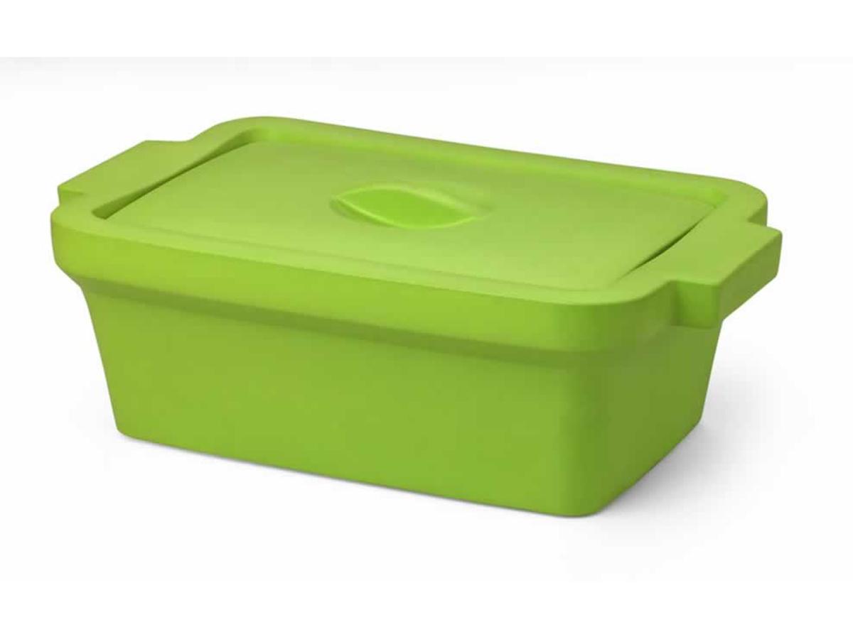 Ice pan, rectangular with lid, midi, 4L, lime green