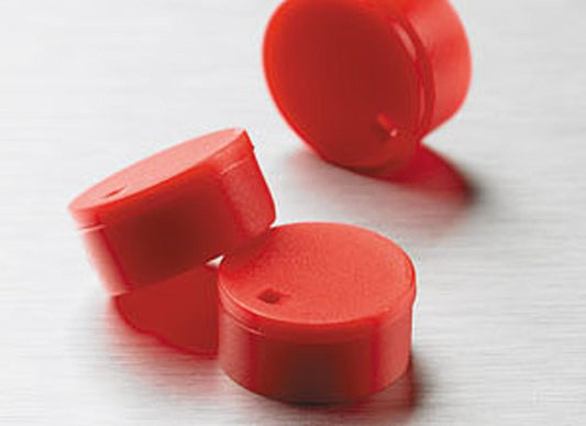 Red Polypropylene Cryogenic Vial Cap Inserts, Non-Sterile, Corning