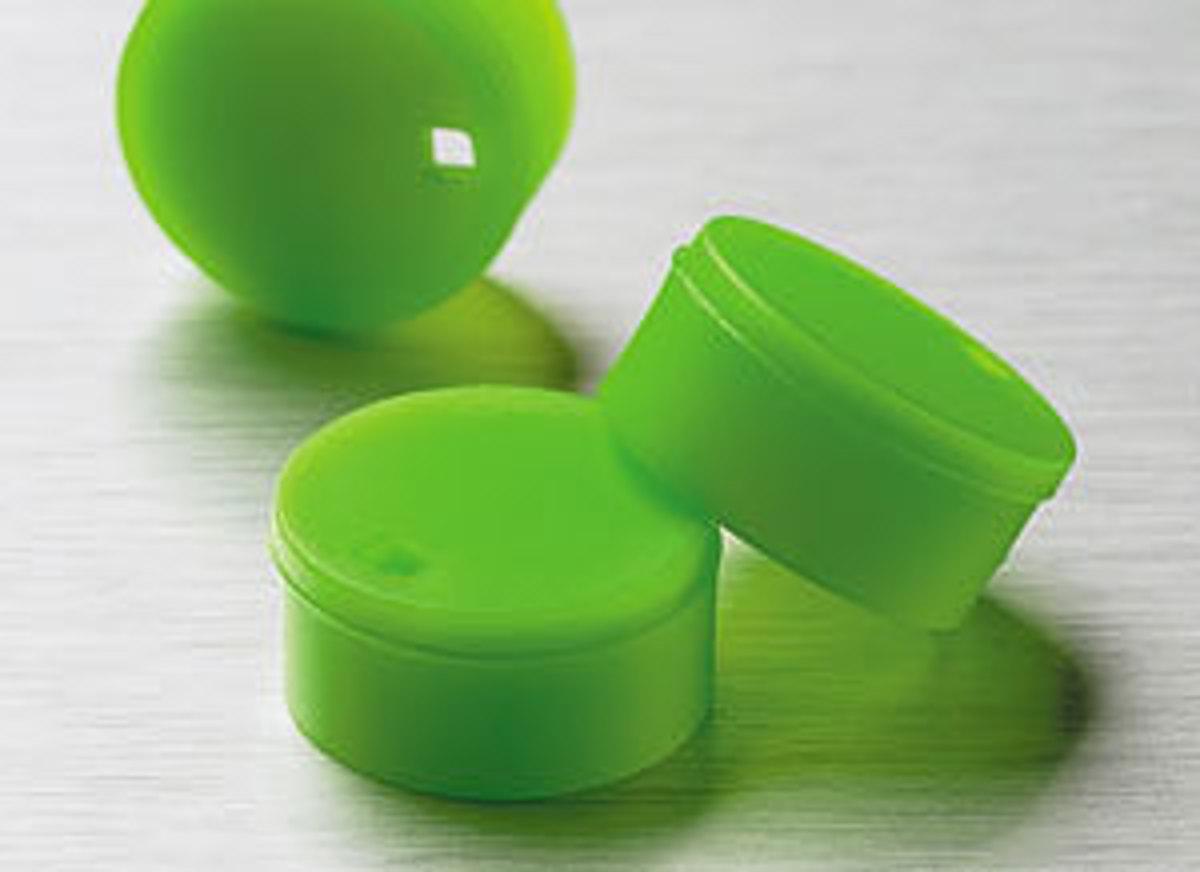 Green Polypropylene Cryogenic Vial Cap Inserts, Non-Sterile, Corning