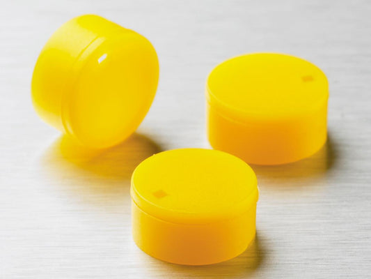 Yellow Polypropylene Cryogenic Vial Cap Inserts, Non-Sterile, Corning