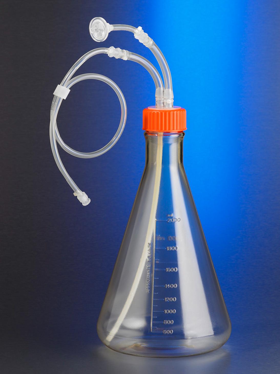 Corning® Erlenmeyer Flask, 2L, Plain, With Aseptic Connector, MLL, Sterile