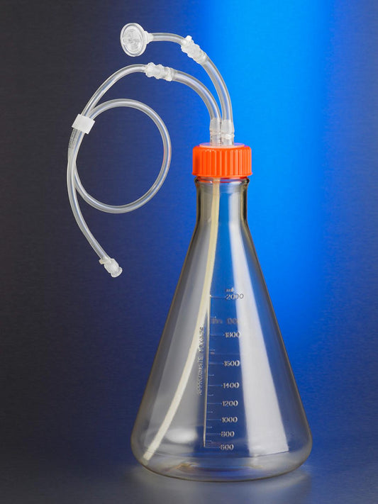 Corning® Erlenmeyer Flask, 2L, Plain, With Aseptic Connector, MLL, Sterile