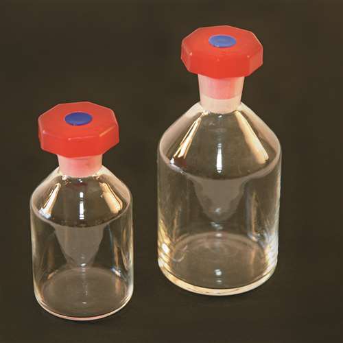 Clear Reagent Bottle, Plastic Stopper