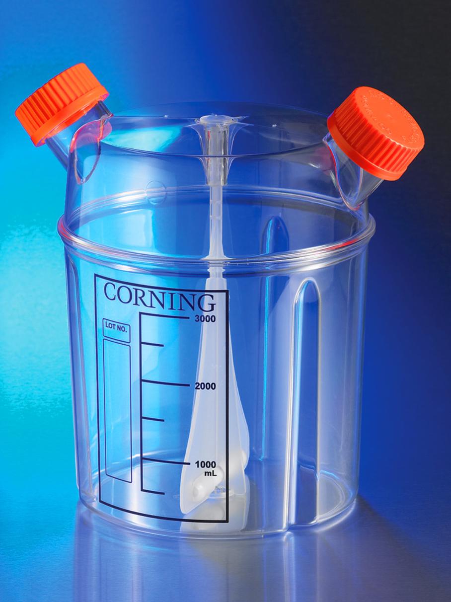 3L Disposable Spinner Flask, Vent Cap, Sterile, Corning