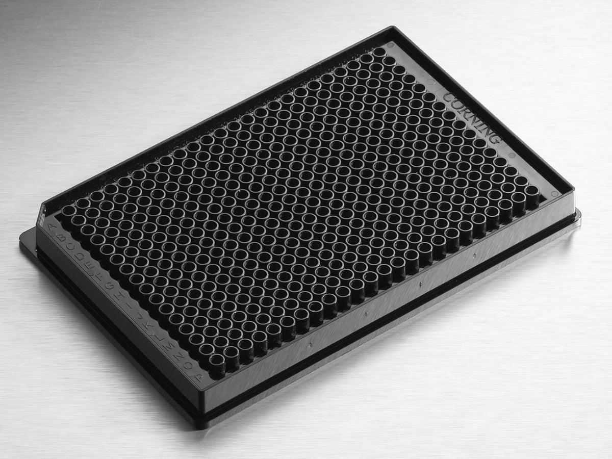 Low Volume 384-well Black Flat Bottom Polystyrene NBS Microplate, 10 per Bag, without Lid, Corning