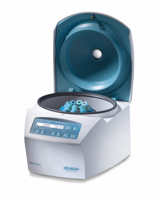 EBA 200S Centrifuge Blood Tube Package, 8-place angle rotor and adapters, Hettich