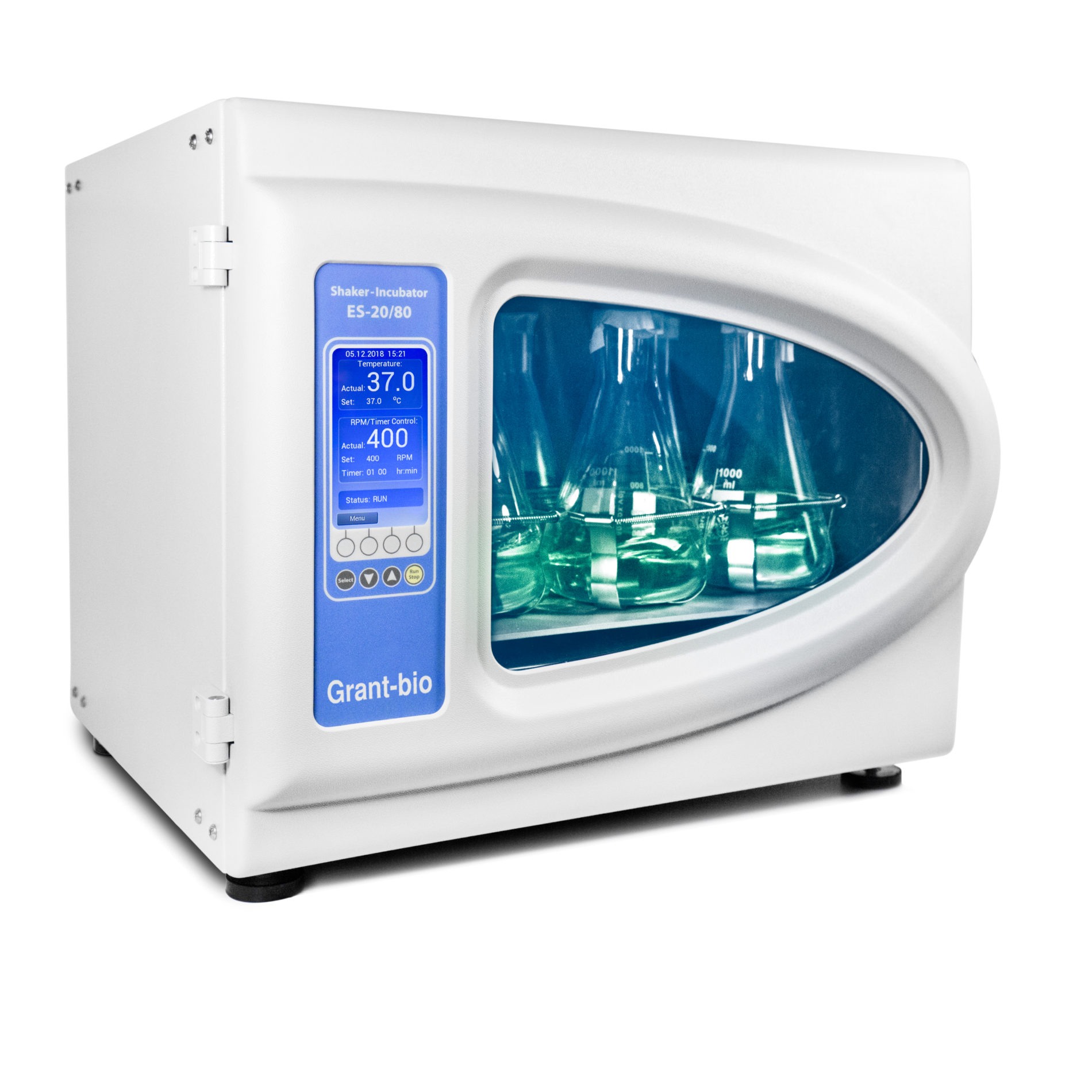 Orbital shaker-incubator, compact, bluetooth, 50 - 400 rpm, +25 -+80°C