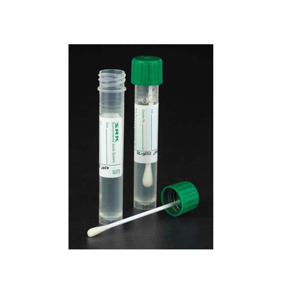 Environmental sampling kit with integrated swab