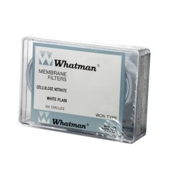 Cellulose Nitrate Membrane, WCN, 0.1um pore size, 25mm diameter circle, Whatman (100)