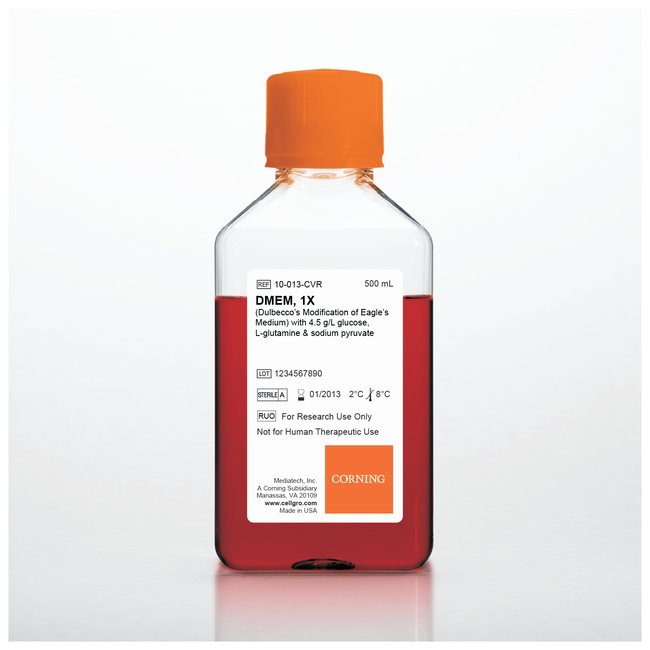 DMEM, with Glutagro, 4.5g/L-Glucose, sodium pyruvate and phenol red, 500ml