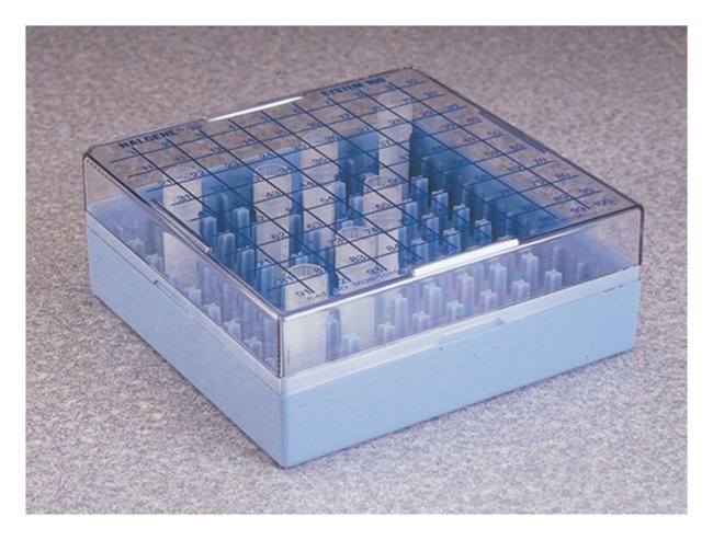 Cryobox with grey grid, 133x1333x51mm, Nalgene