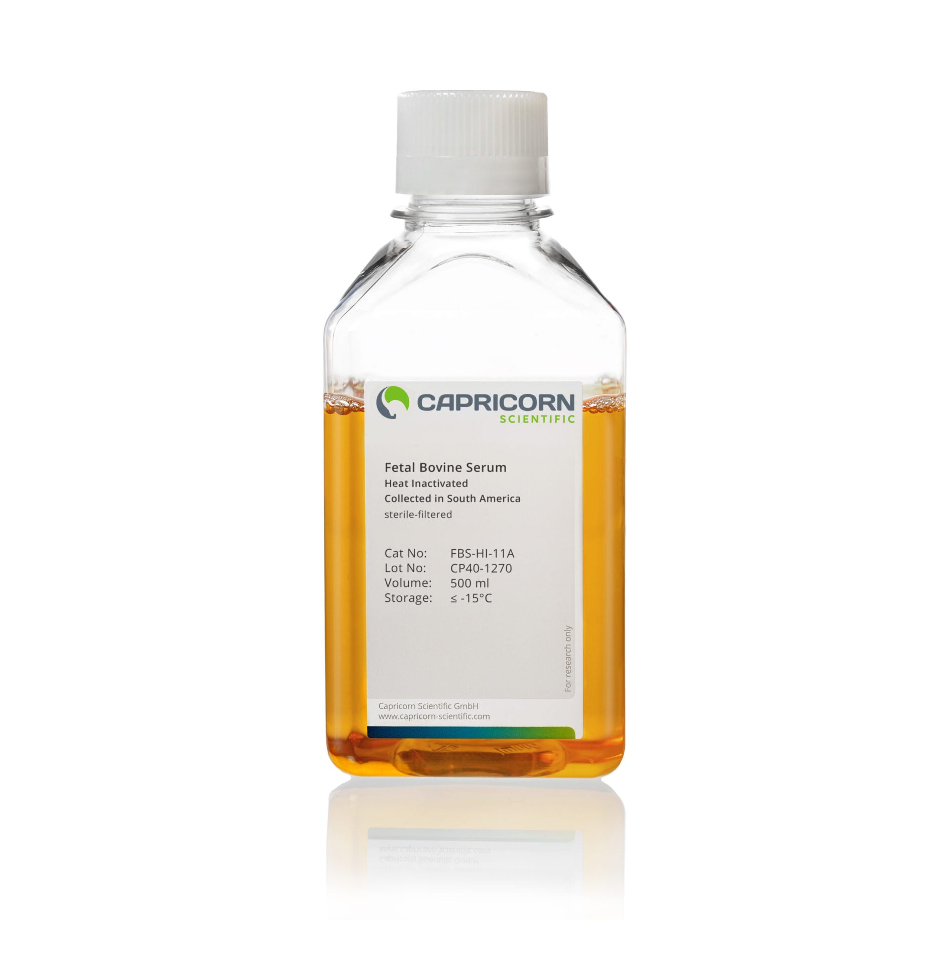 Fetal Bovine Serum Advanced, Collected in South America, Capricorn Scientific