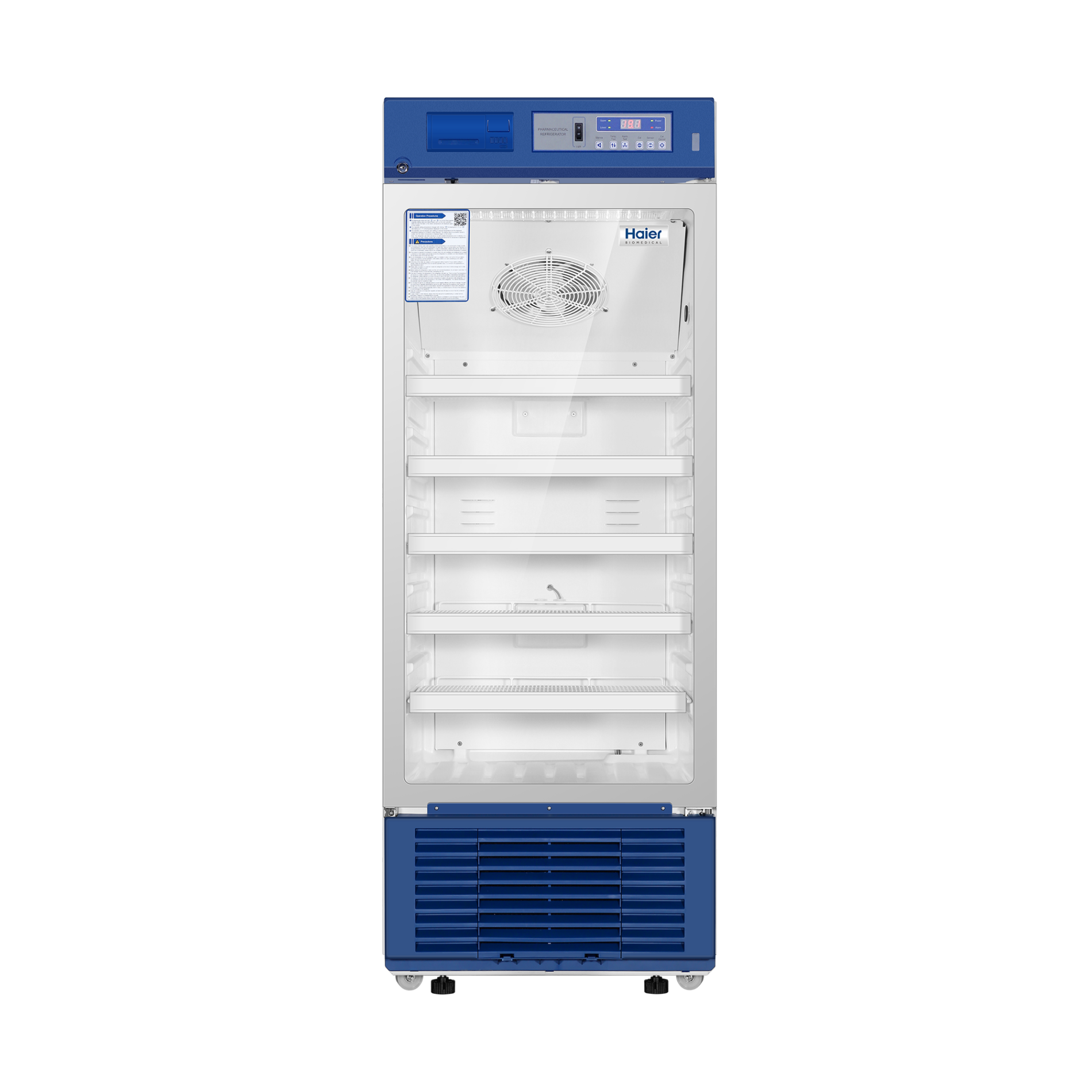 Pharmacy Refrigerator, 2-8°C, Glass Door, Haier