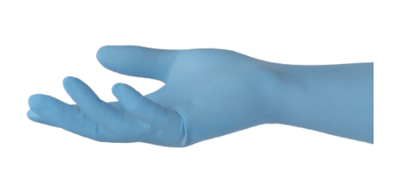 Nitrile gloves, powder free, blue, duoShield