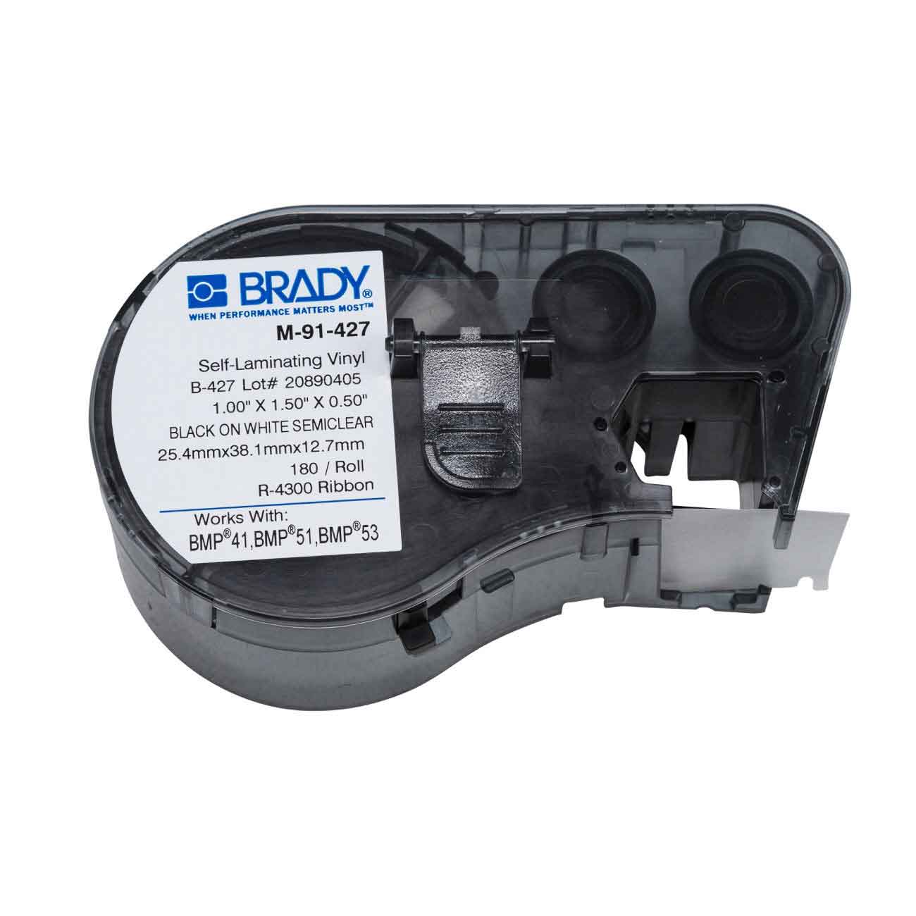 BMP 51 Labels, Clear Polyester Film Tape, Brady