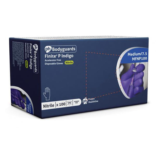 Nitrile Powder Free Gloves, Purple, Non Sterile, Bodyguards