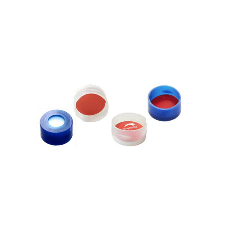 11mm Snap Cap Clear Polyethylene with Red PTFE/White Silicone Septa, 1.3mm, (Shore A 45)