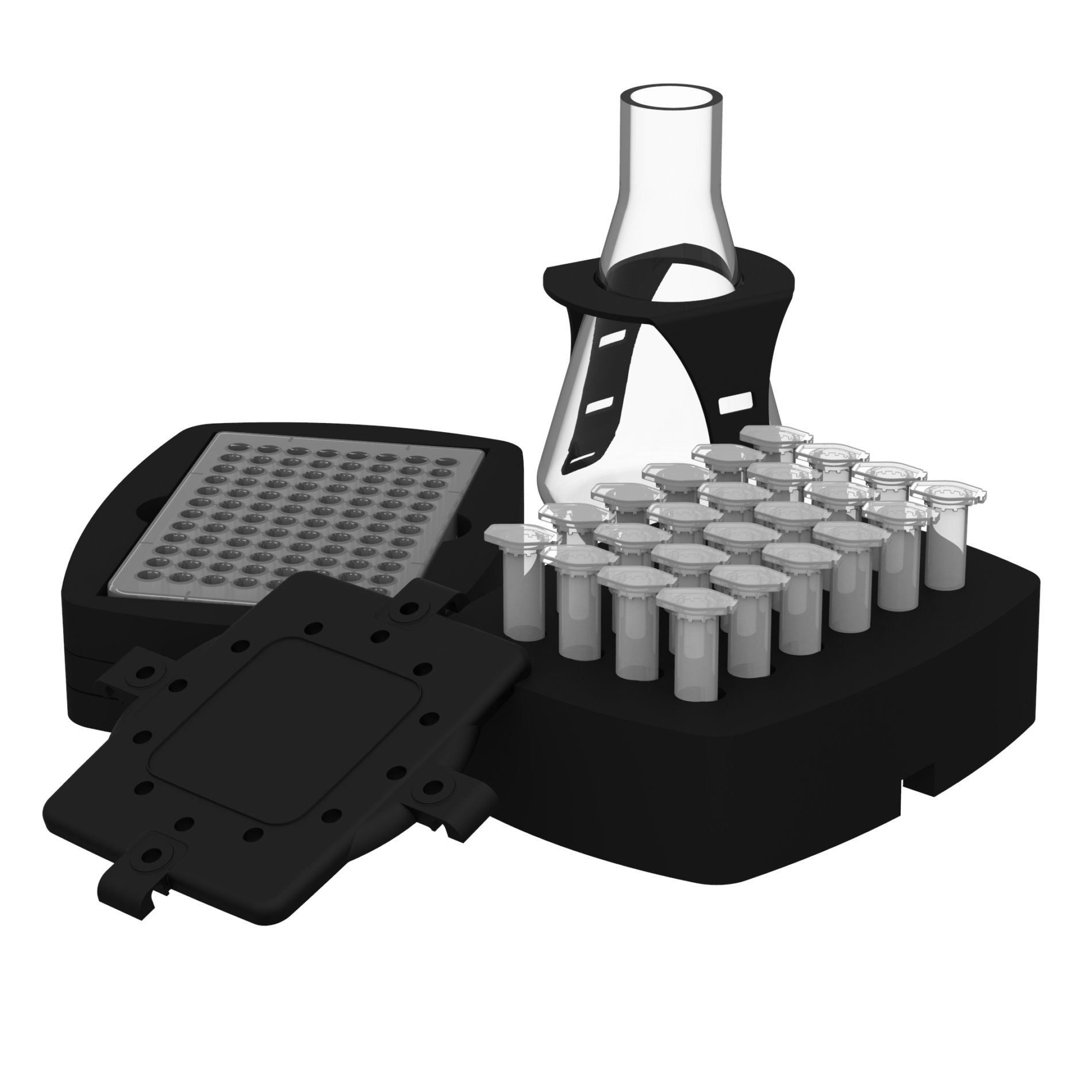 iSwix attachments for flask, microplate, and microtube