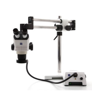 Stemi 508 doc with Boom Stand SDA, Front Optics 0.4x, CL 4500 LED and Slit-Ring Illuminator