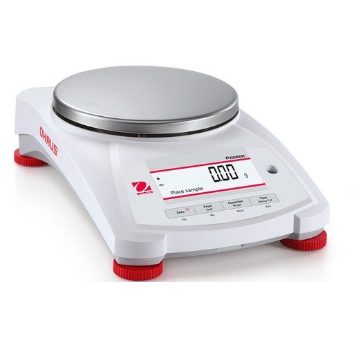 Pioneer PX Analytical Balance, internal calibration, Ohaus