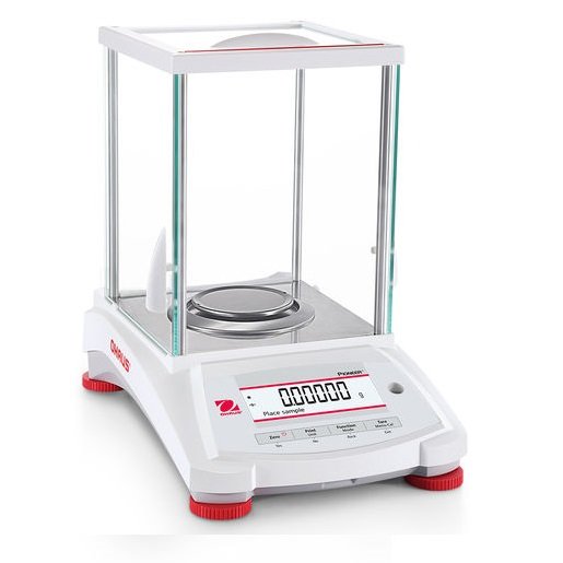 Pioneer PX Analytical Balance, internal calibration, Ohaus