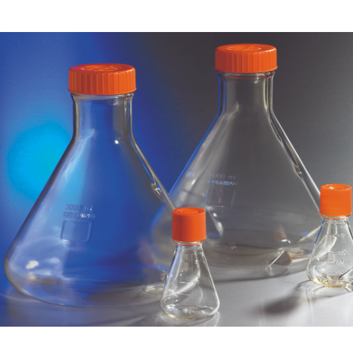 Erlenmeyer Flasks, Baffled Bottom, Corning