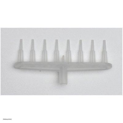 AR 48 Adapter with suction rake, 8-canal, for titer plates, autoclavable, specifically for AH 01