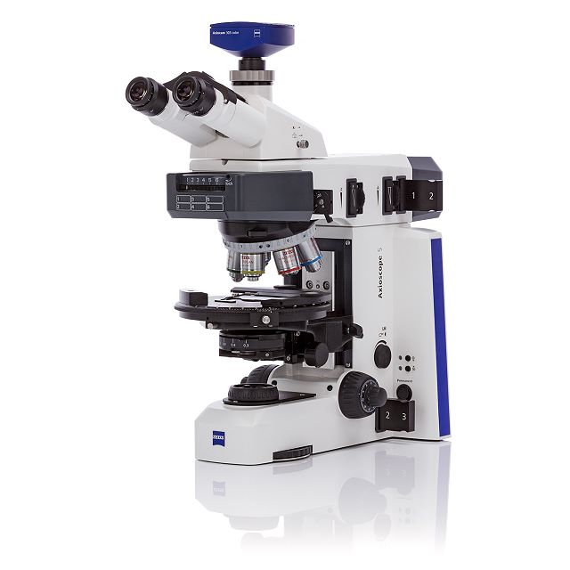 Microscope Axioscope 5 Pol TL LED for transmitted light with binocular tube 30°/23, Zeiss