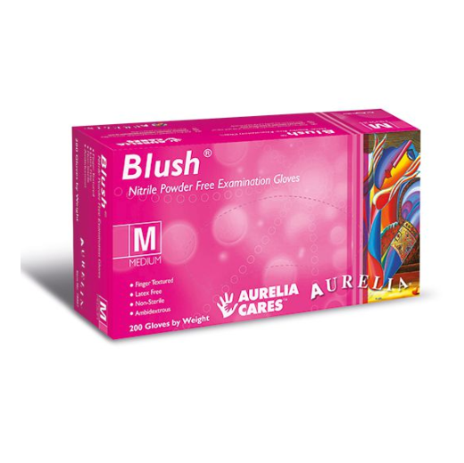 Blush® gloves, pink, powder-free, nitrile, Supermax