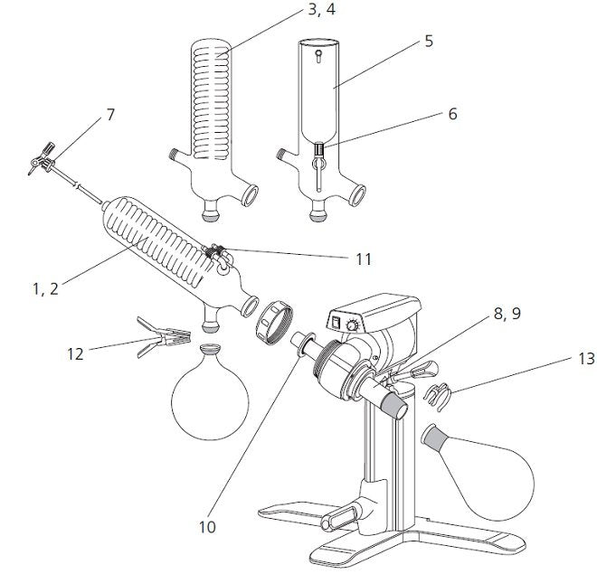 Receiving flask, for use with rotary evaporator, Cole Parmer