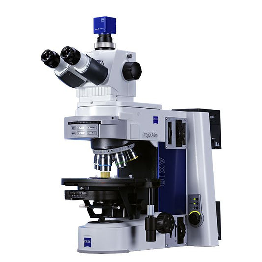 Microscope Axio Imager.A2m for reflected-light bright field-dark field and C DIC, with Ergophototube 20°/23, Zeiss